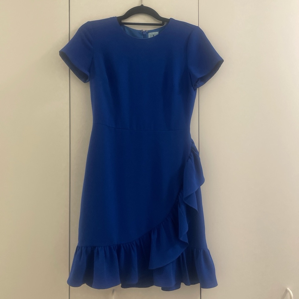 Elegant Blue Ruffle Dress
